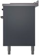 Ilve® Nostalgie II Series 60" Blue Grey Pro Style Dual Fuel Range-4
