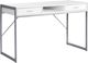 Monarch Specialties Inc. 48"L White and Silver Metal Computer Desk-0