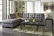 Benchcraft® Maier 2-Piece Charcoal Left-Arm Facing Full Sofa Sleeper Sectional and Chaise-4