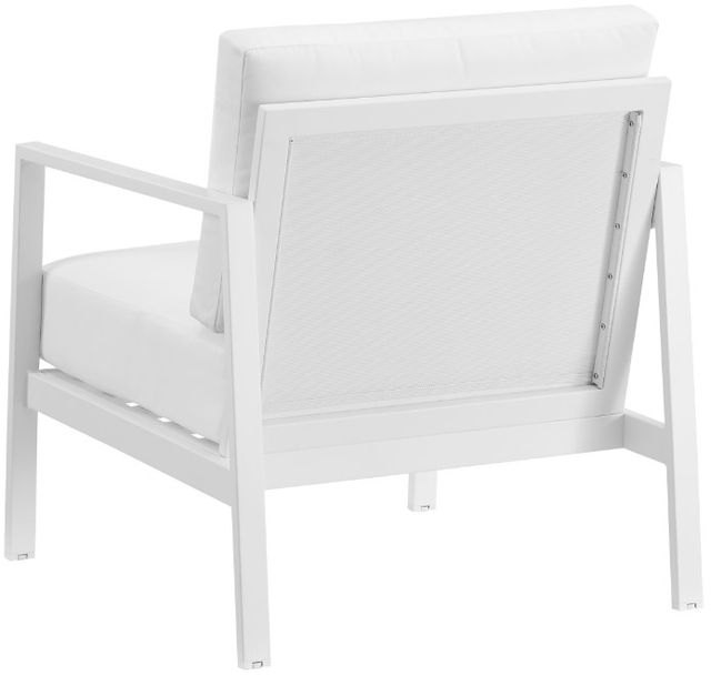 Linon Alora White Aluminum/Fabric Outdoor Armchair-4