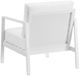 Linon Alora White Aluminum/Fabric Outdoor Armchair-4