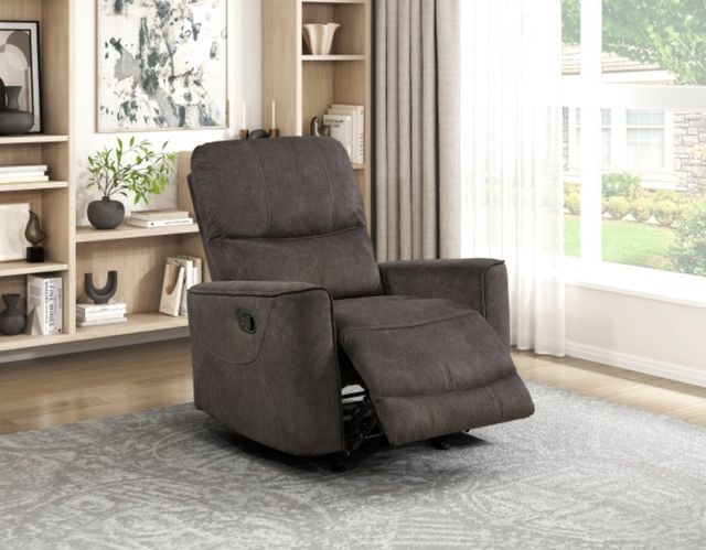 Homelegance® Ouray Chocolate Rocker Manual Recliner-1