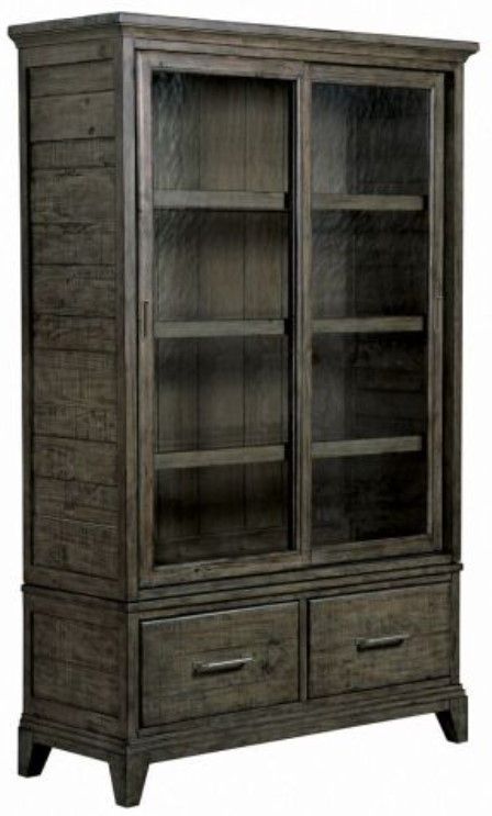 Kincaid® Plank Road Rankin Charcoal Darby Display Cabinet-0