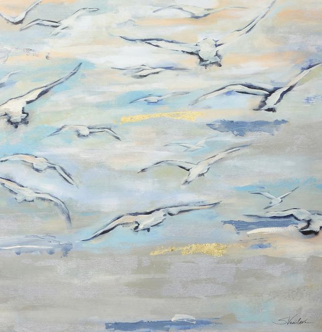 Stylecraft Birds and Whispy Clouds Wall Art-1