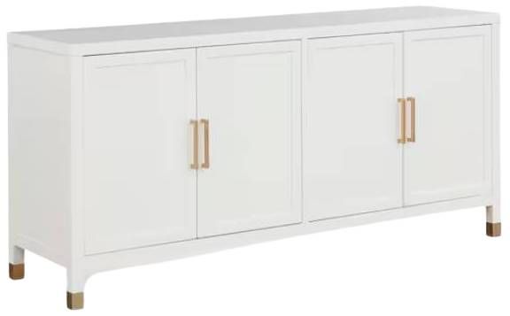 Bassett® Furniture Tidewater Hampton White 4-Door Credenza-0