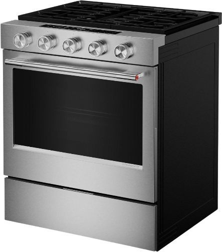 KitchenAid® 30" Fingerprint Resistant Stainless Steel Smart Slide-in Gas Range with Convection Cooking Modes and 2-in-1 Burner-4