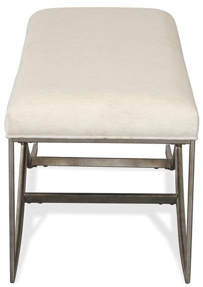 Riverside Furniture Sophie White 48-Inch Upholstered Bed Bench-2