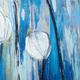 Olliix by INK+IVY Ocean Breeze Blossom 4 Piece Blue Gel Coat Printed on Canvas Set-1