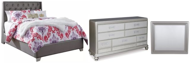Signature Design by Ashley® Coralayne 3-Piece Gray Full Youth Panel Bed Set-0