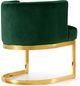 Meridian Furniture Gianna Green/Gold Velvet Dining Chair-2