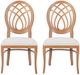 Linon Oakley 2-Piece Brown/Gray Upholstered Dining Chair Set-3