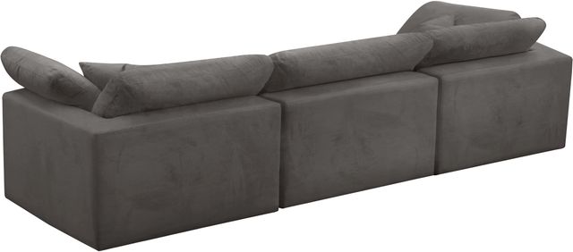 Meridian Furniture Cozy Grey Velvet 119" Cloud Modular Sofa-1