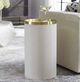 Uttermost® Circuit Brushed Brass Accent Table with White Base-1