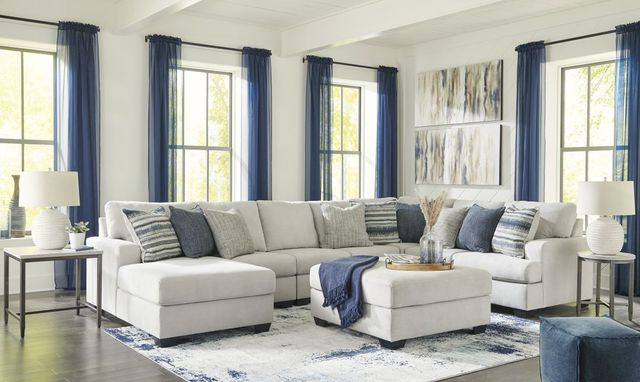 Benchcraft® Lowder 5-Piece Stone Left-Arm Facing Sectional and Chaise-1