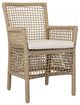 Classic Home Brisbane Natural Rope Outdoor Dining Chair with Cushion-0