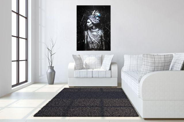 Classy Living Woman Native Rhinestones Wall Art-3