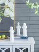 A & B Home 3-Piece White Standing Monk Set-5