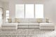 Signature Design by Ashley® Kestrie 4-Piece Feathered Double Chaise Sectional-1