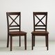 Jofran Inc. Simplicity Caramel X Back Dining Side Chair-3