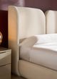 Caracole® Oblique Caracole Classic Ivory/Soft Silver Paint Gloss Queen Upholstered Panel Bed-2