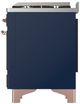 Ilve® Majestic III 60" Midnight Blue Pro Style Dual Fuel Liquid Propane Range with Triple Glass Door and Copper Trim-3