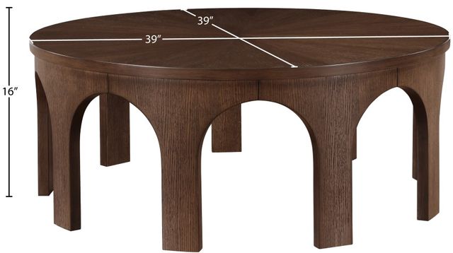 Meridian Furniture Westfield Brown 39" Coffee Table-3