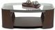 Rustique Vermont Glass Top Espresso Coffee Table-0