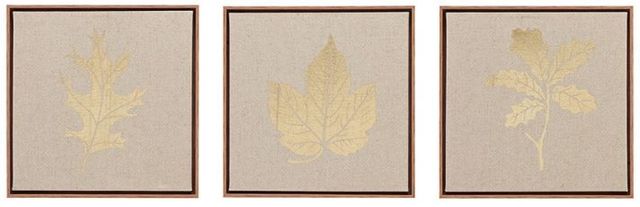 Olliix by Madison Park Golden Harvest 3 Piece Gold Framed Canvas Set-0