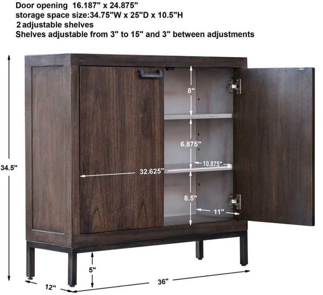 Uttermost® Nadie Light Walnut Cabinet-2