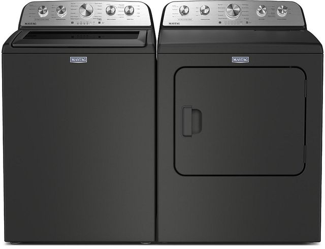Maytag® Volcano Black Top Load Washer & Gas Dryer Laundry Pair-0