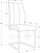 Monarch Specialties Inc. 2-Piece White Side Chair Set with U-Shaped Bases-2