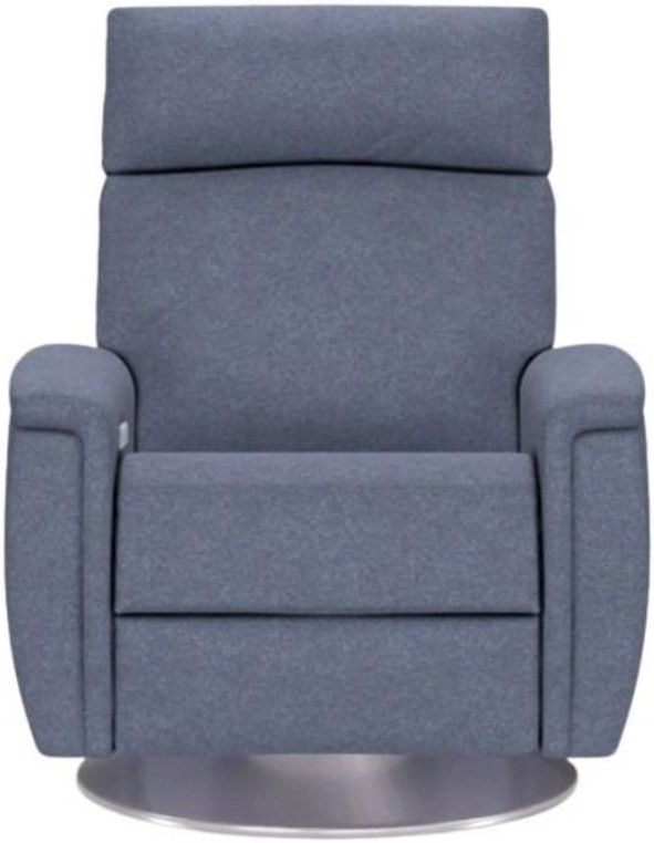 American Leather® Customizable Gordon Fabric 40" Power Swivel Recliner-1