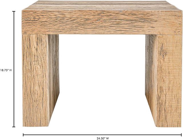 Moe's Home Collection Evander Natural Aged Oak Dining Stool-3