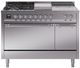 Ilve® Nostalgie II Series 48" Stainless Steel Pro Style Dual Fuel Range-0