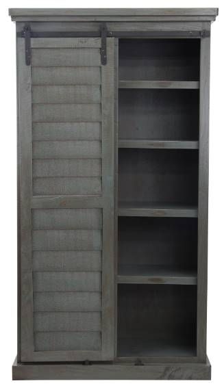 American Heartland Manufacturing Rustic Provincial Dark Blue Shutter Door Pantry-1