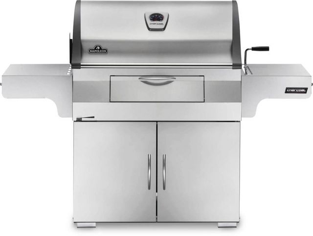 Napoleon® 34" Stainless Steel Freestanding Charcoal Grill