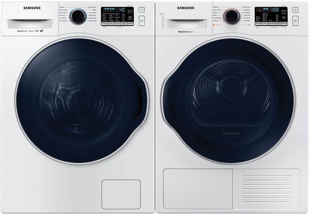 Samsung White Front Load Laundry Pair-0
