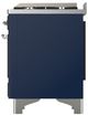 Ilve® Majestic III 48" Midnight Blue Pro Style Dual Fuel Natural Gas Range with Solid Door and Chrome Trim-3