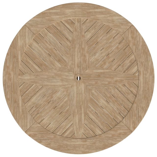 Sunset West Cambria Natural Teak Round Outdoor Dining Table-2