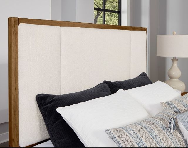 Artisan & Post by Vaughan-Bassett Crafted Cherry by Ben & Erin Napier Medium Cherry/White Queen Upholstered Panel Bed -1