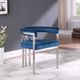 Meridian Furniture Marcello 2-Piece Navy/Brushed Chrome Velvet Dining Chair-4