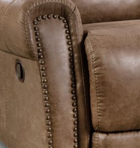 Homestretch Oak Double Reclining Sofa-1