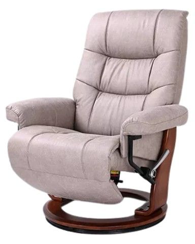 BenchMaster Valencia II Light Gray Manual Flip-Up Footrest Recliner-2