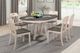 Mazin Furniture Clover Antique White Dining Table with Gray Top -3