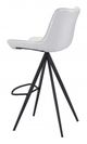 Zuo® Aki White and Black Set of 2 Bar Chairs-4