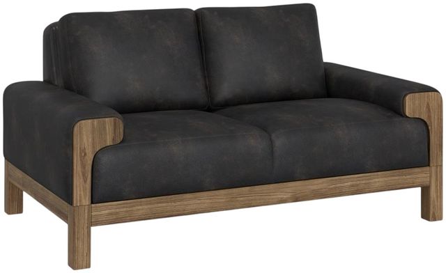 International Furniture Direct Sedona Black/Lacquer Caramel Loveseat-0
