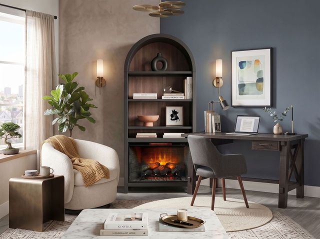 Sunny Designs™ Chill Black Magic/Buckskin Arch Bookcase-3