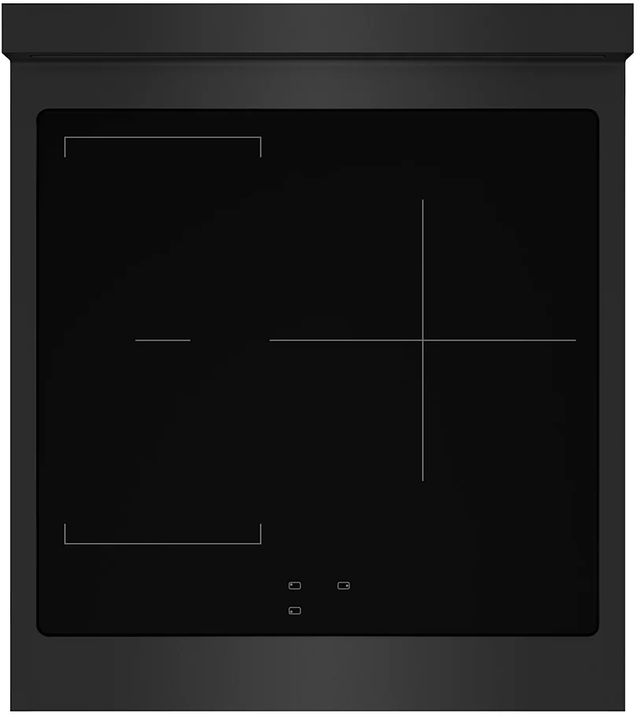 ZLINE Autograph Edition Paramount 24" Black Stainless Steel Pro Style Induction Range with Polished Gold Accents-2