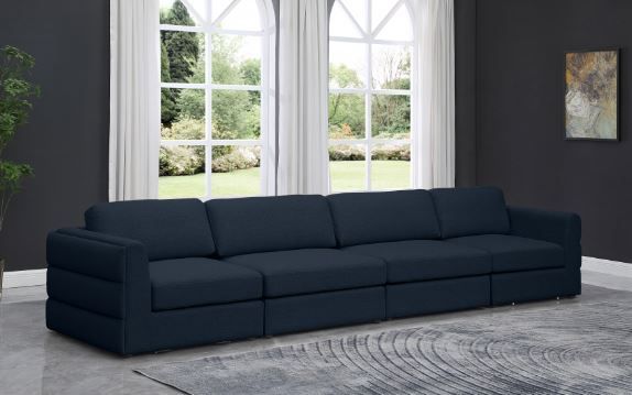 Meridian Furniture Beckham Navy Modular 152" Sofa-2