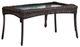 Furniture of America® Oliveri Clear Glass/Rattan Outdoor Coffee Table with Brown Base-0